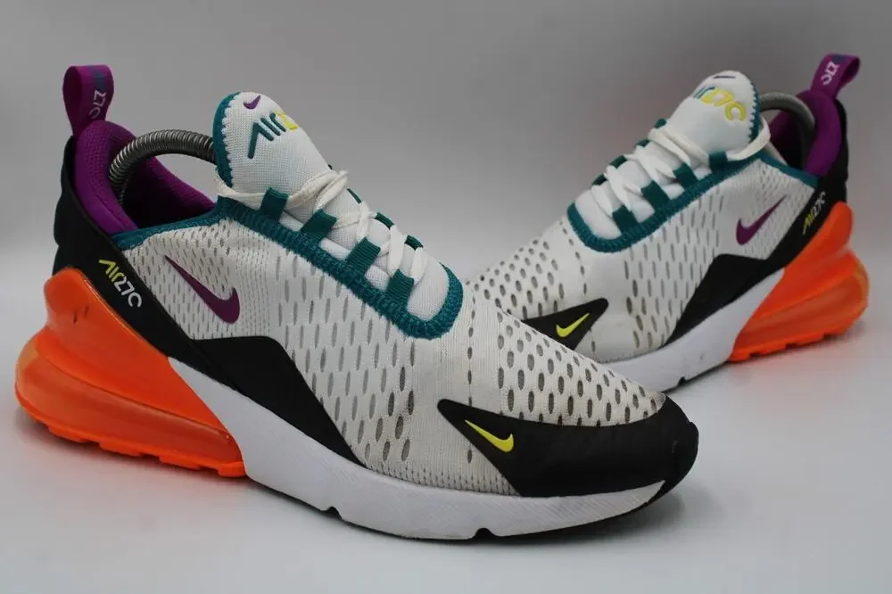 Size 7Y - Nike Air Max 270 White Orange Purple (GS) - FD0299-100- MSRP $170